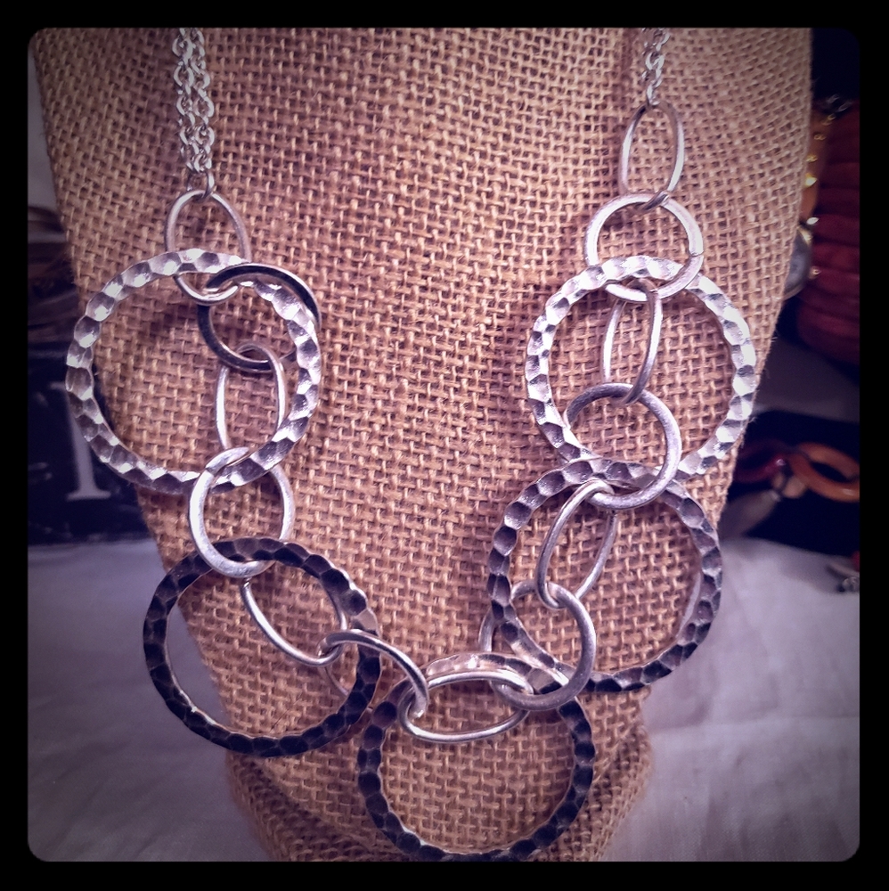 Silver Hoop Necklace